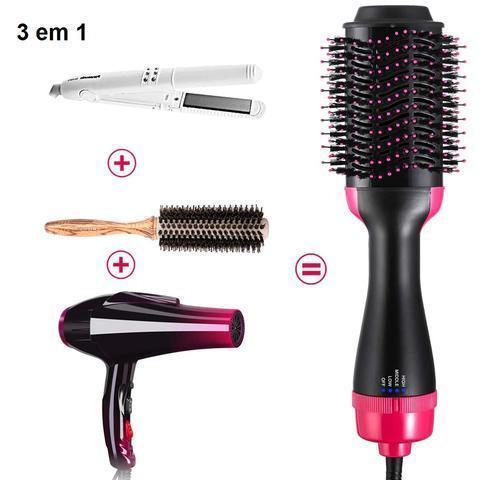 Escova Secadora Profissional - 3 em 1 