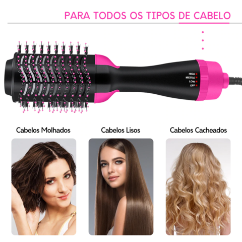 Escova Secadora Profissional - 3 em 1 