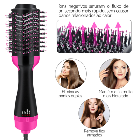 Escova Secadora Profissional - 3 em 1 