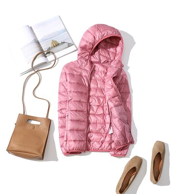 Jaqueta Feminina Puffer com Capuz 