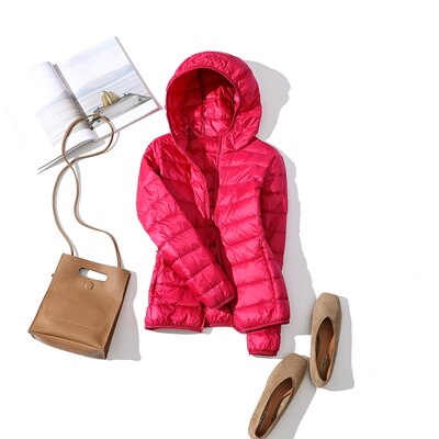 Jaqueta Feminina Puffer com Capuz 