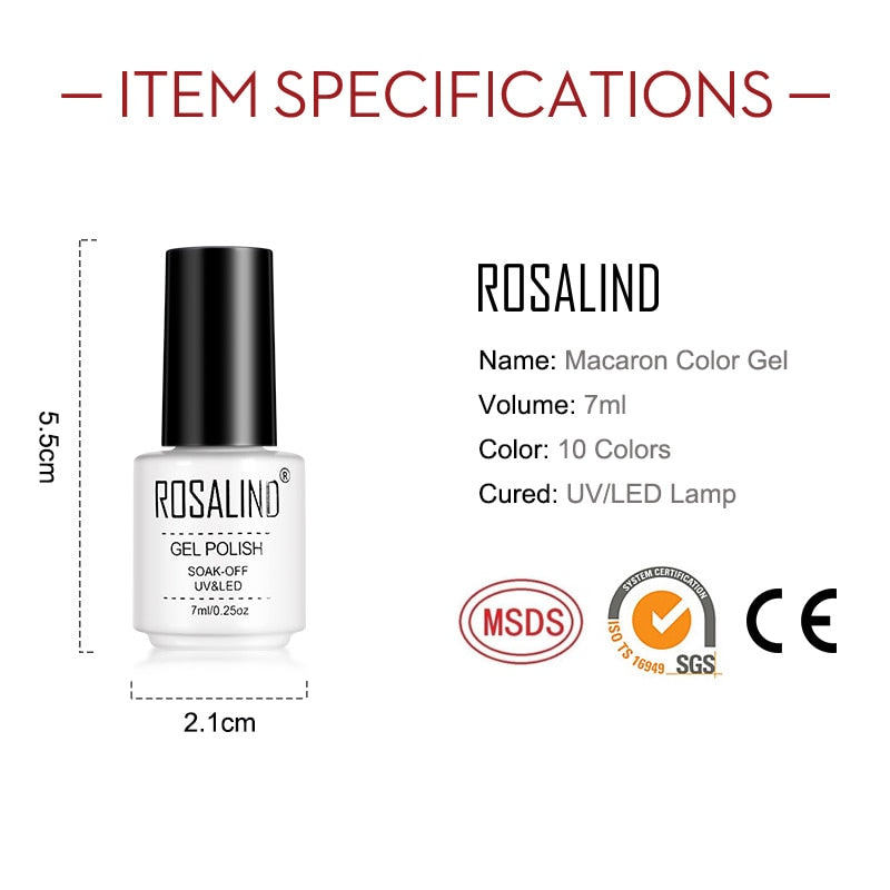 Esmalte de Unha Gel Rosalind - Candy Colors 