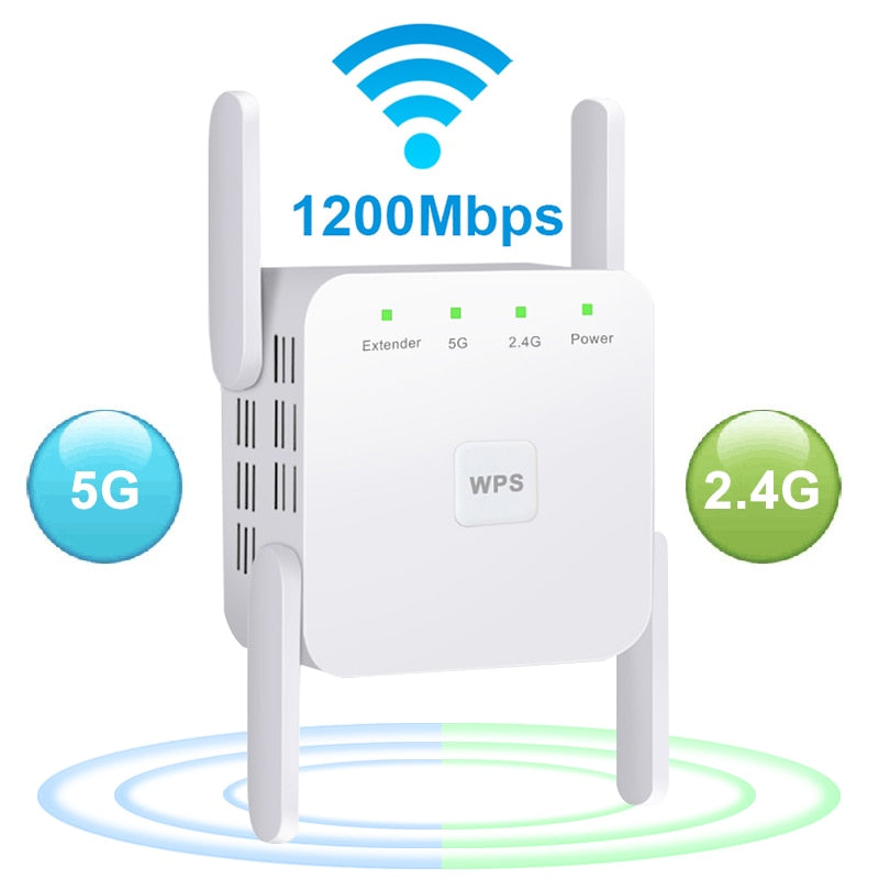 Repetidor WiFi Wireless 2.4G 5Ghz 1200Mbps 
