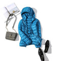 Jaqueta Feminina Puffer com Capuz 