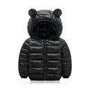 Jaqueta Infantil Puffer com Capuz - Cores Básicas 