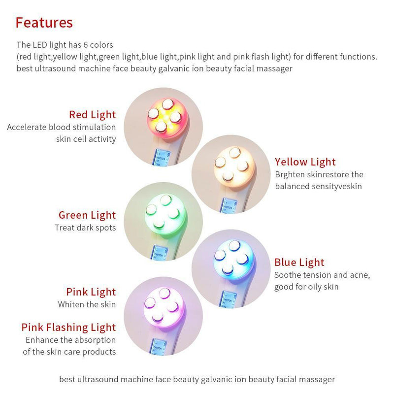 Aparelho Tratamento Fototerapia Facial Led - 5 em 1