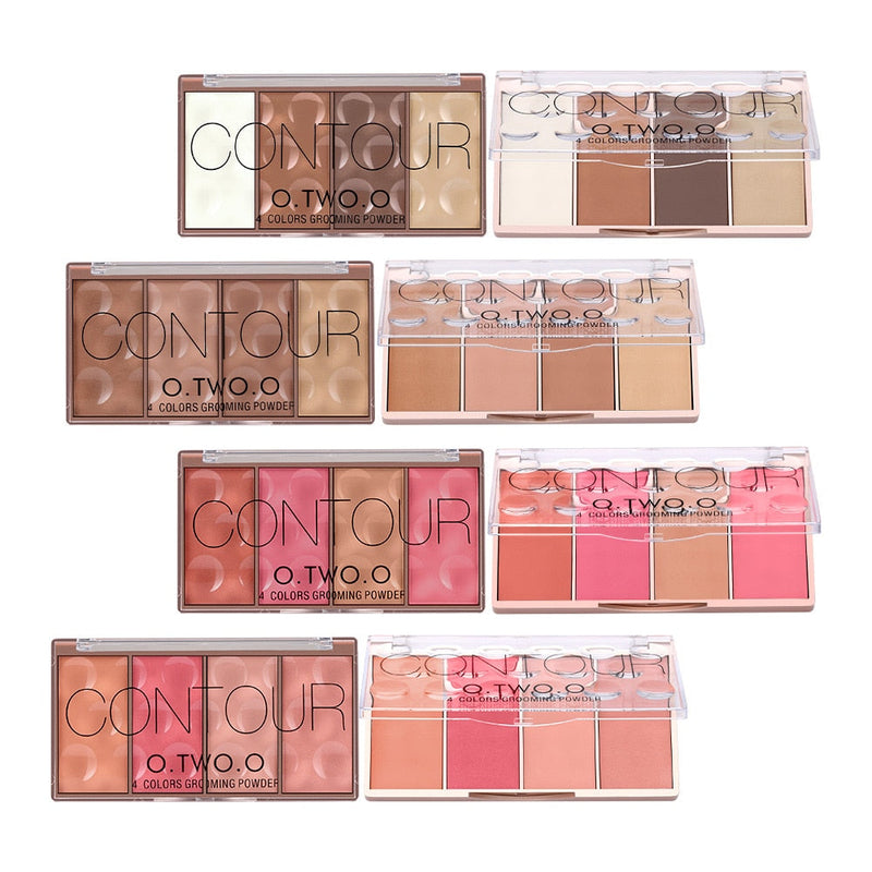 Paleta de Contorno Facial O.TWO.O 4 Cores 