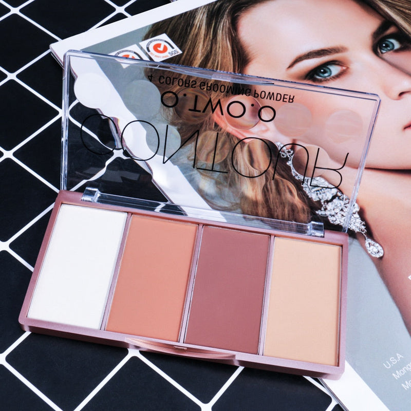 Paleta de Contorno Facial O.TWO.O 4 Cores 