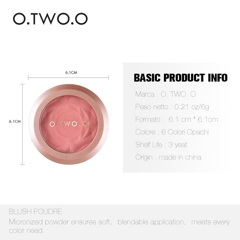 Blush Facial em Pó O.TWO.O 