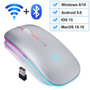 Mouse Sem Fio Bluetooth RGB Recarregável iMice 