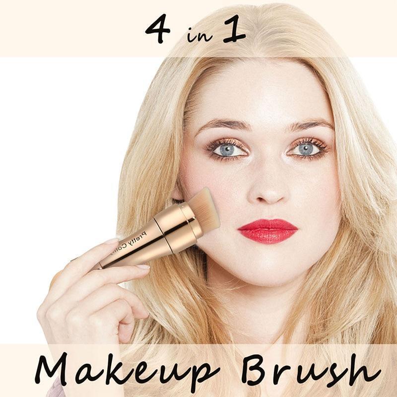 Pincel para Maquiagem 4 em 1 - Make Beauty 
