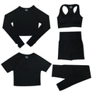 Conjunto Feminino Fitness Yoga - 5 peças 