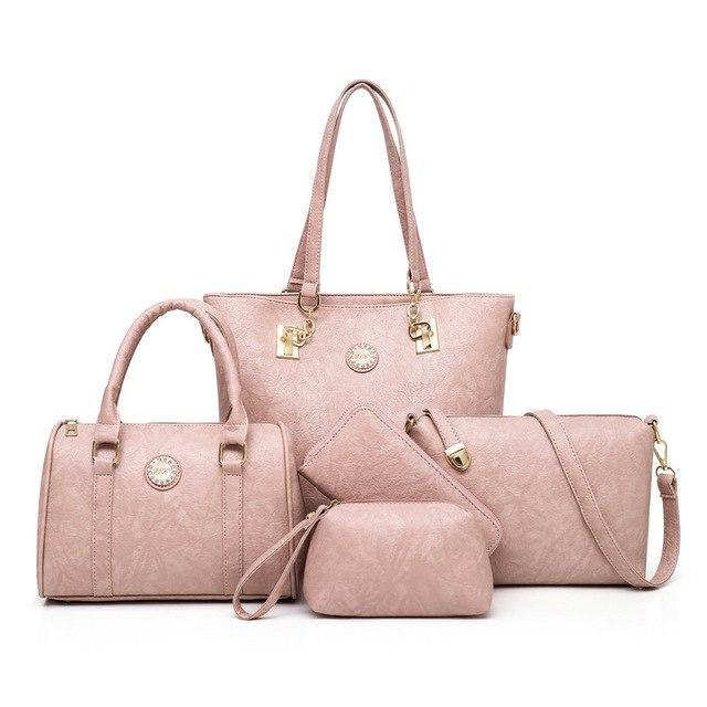 Conjunto Bolsa Luxo Feminina - 05 Peças 