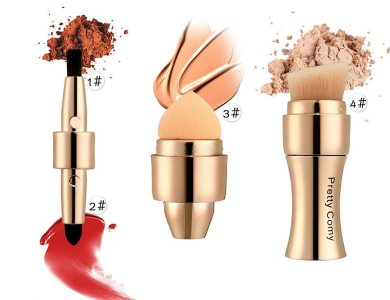 Pincel para Maquiagem 4 em 1 - Make Beauty 