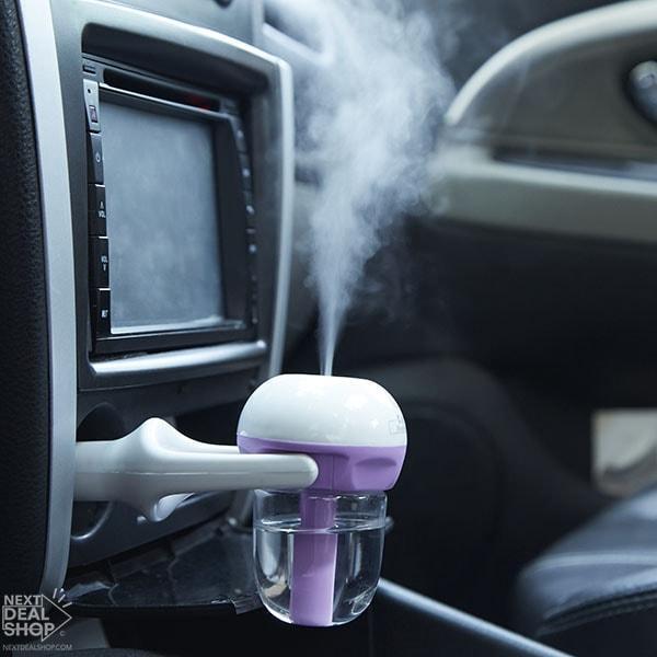 Umidificador de Ar de carro e Difusor de Óleo Essencial de Aromaterapia (4 Núcleos Disponíveis)