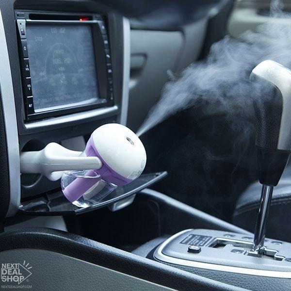 Umidificador de Ar de carro e Difusor de Óleo Essencial de Aromaterapia (4 Núcleos Disponíveis)
