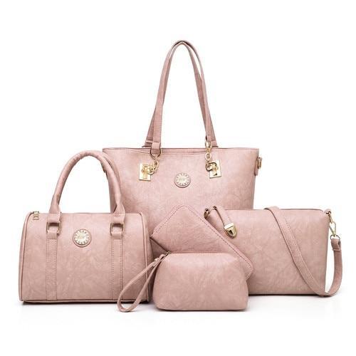 Conjunto Bolsa Luxo Feminina - 05 Peças 