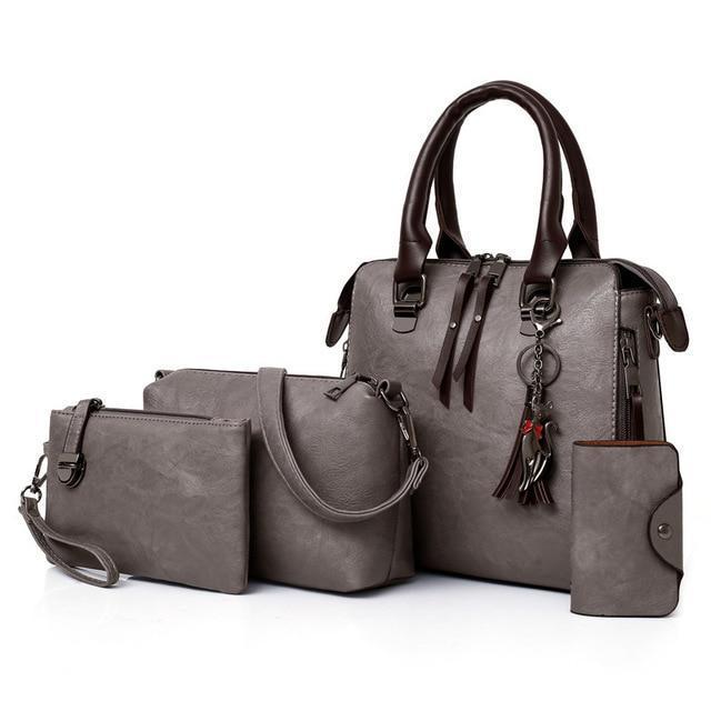 Kit de Bolsas Femininas com 4 peças Vintage Classic - FRETE GRÁTIS 