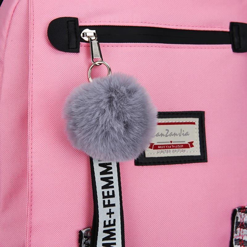 Mochila Feminina com Entrada USB e Trava Anti-Roubo 