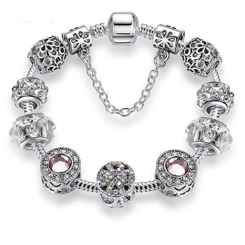 Pulseira com Berloque Cristal 