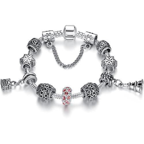 Pulseira com Berloque Cristal 